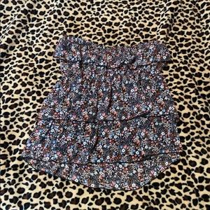 Strapless flower shirt